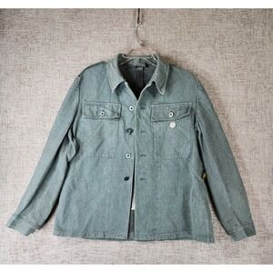 Swiss Army Jacket Unisex Chest 40" Green Denim Military Medic Switzerland VTG